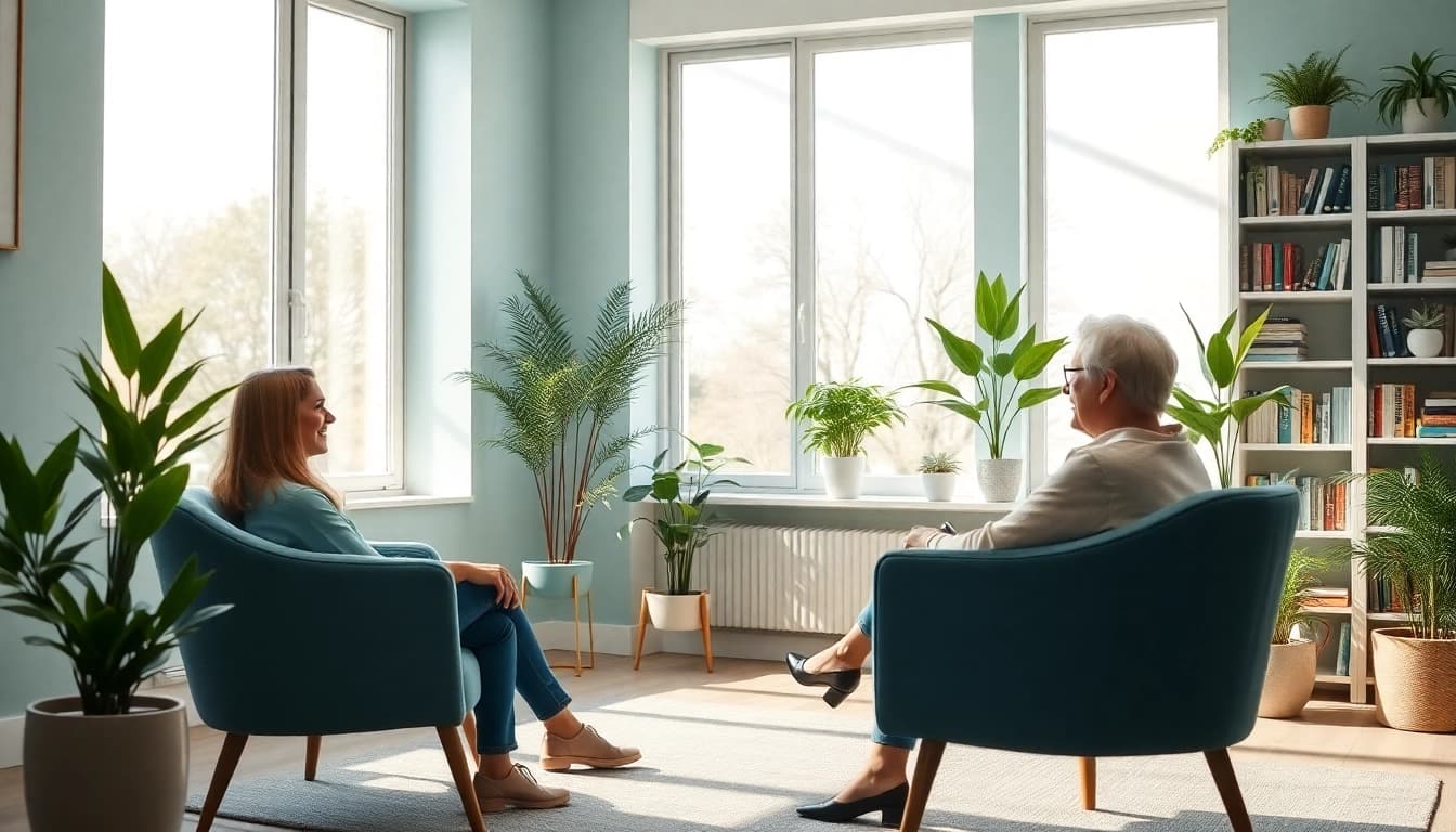 Exploring does adderall help with anxiety through a therapist's warm consultation with a client.