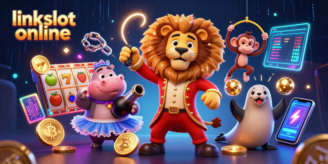 Menggali keseruan dalam link slot online dengan karakter kartun sirkus di dunia kasino yang megah.