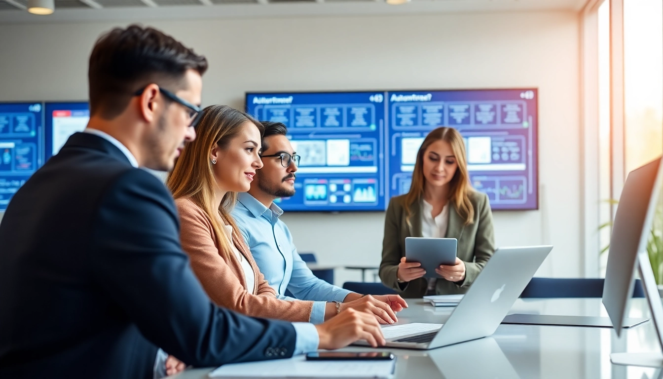 Enhance federal contract documentation automation through teamwork in a modern office.