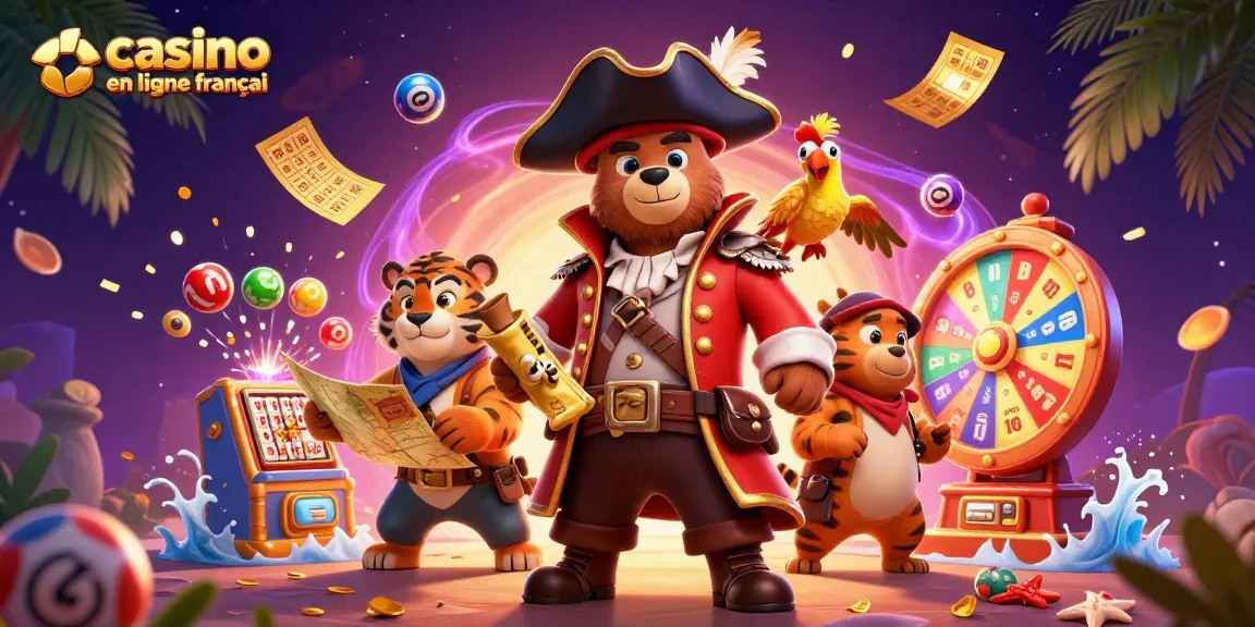 Profitez des jeux dans un casino en ligne français avec ce visuel captivant et dynamique.