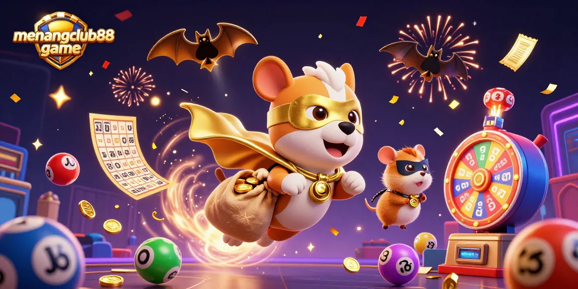 Engage in the fun of menangclub88 game with colorful lottery elements and superhero characters.
