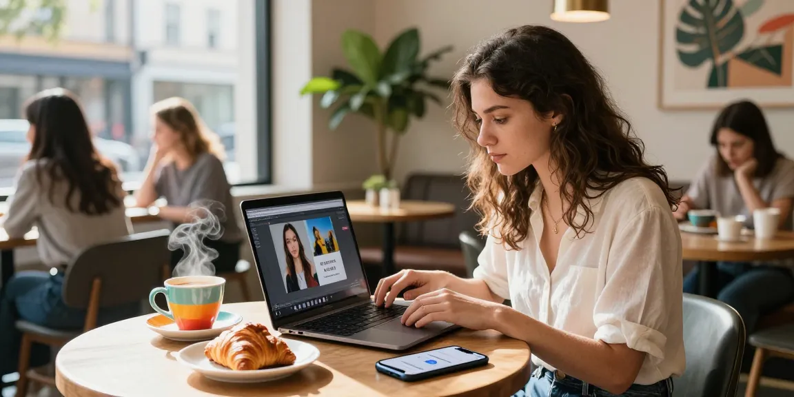 Test attractiveness with AI beauty scoring while enjoying coffee in a trendy café.