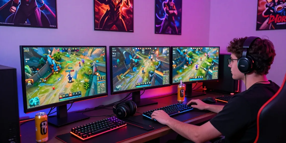 Engaging gaming setup showcasing players enjoying www.loginmantra88.com in a vibrant room with immersive atmosphere.