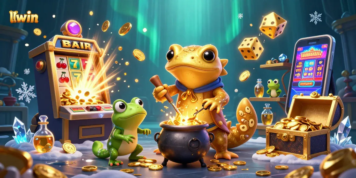 Experience thrilling gameplay with llwin's exciting alchemy in a casino lab bursting with gold.
