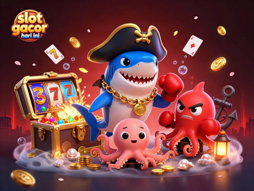 Engage in slot gacor hari ini adventures with dynamic cartoon characters and exciting gambling elements.