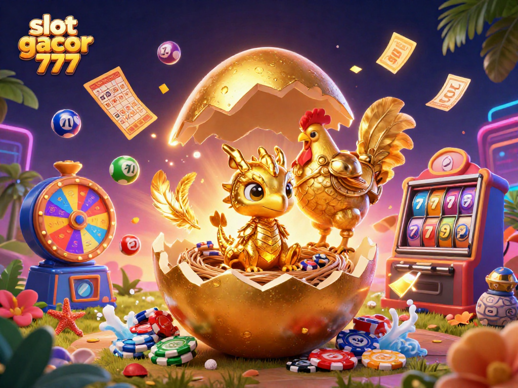 Experience thrilling wins with slot gacor 777 in a vibrant casino-inspired scene.