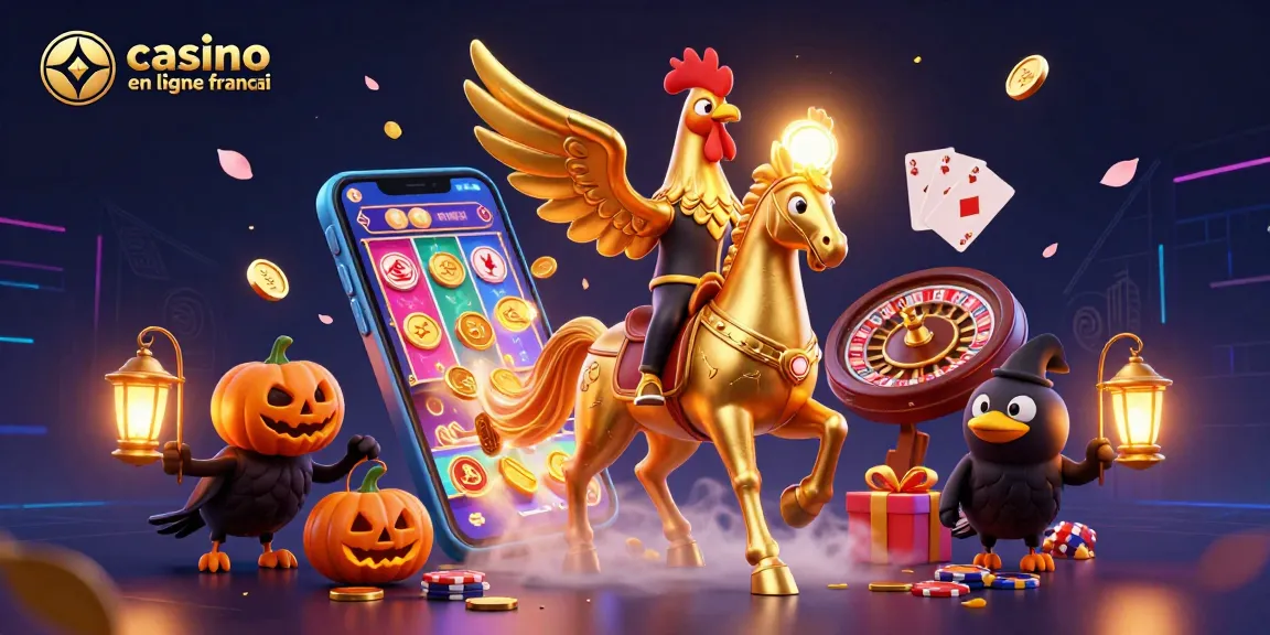 Plongez dans le monde captivant du casino en ligne français avec un coq doré et ses compagnons spectrals.