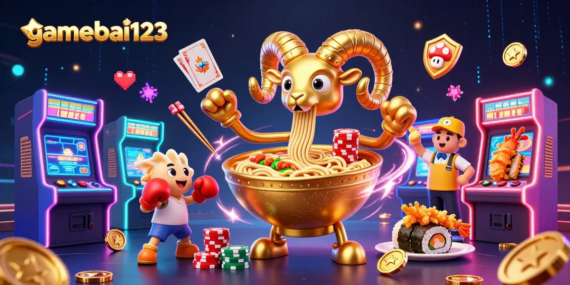 Gamebai123 showcases a vibrant online gambling scene with engaging characters and casino elements.