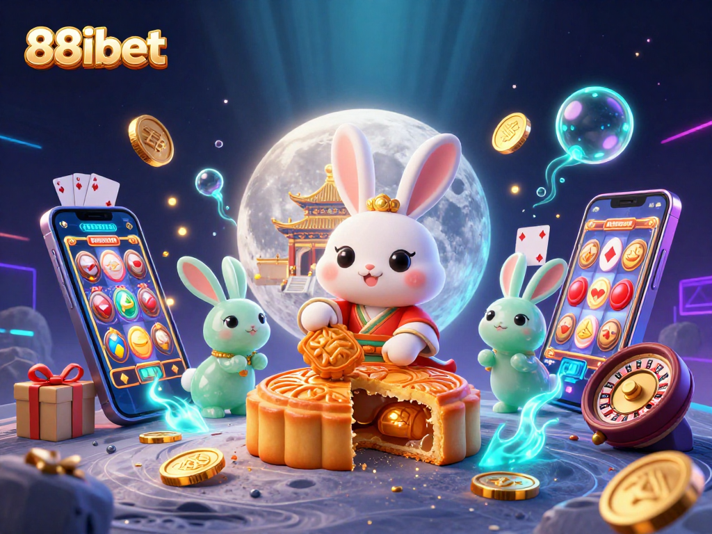 Experience the thrills of 88ibet with colorful slots and festive jackpots in a lunar setting.