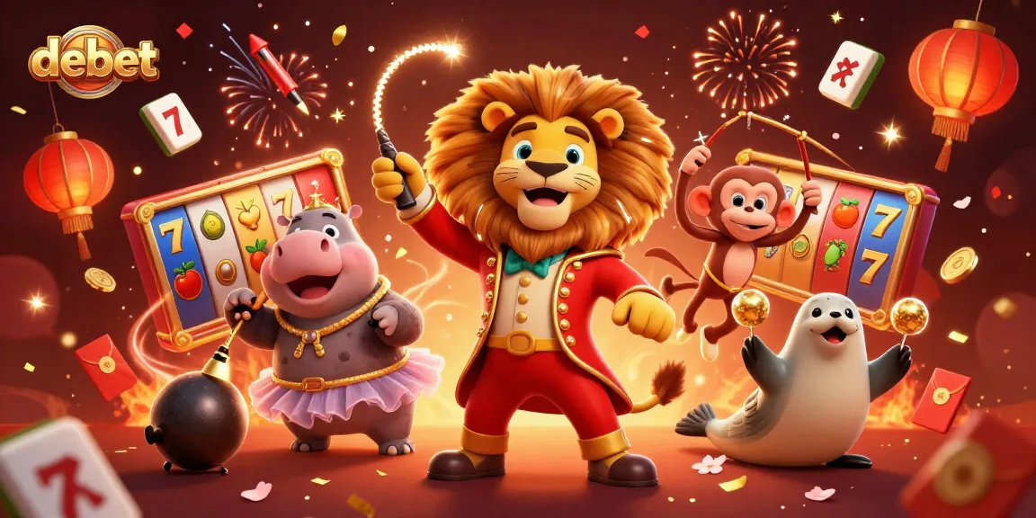 Join the fun at debet's vibrant casino-themed illustration featuring engaging characters and gaming elements.