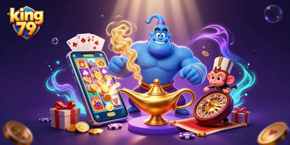 Spin into winning moments with king 79, featuring a dynamic 3D casino scene.
