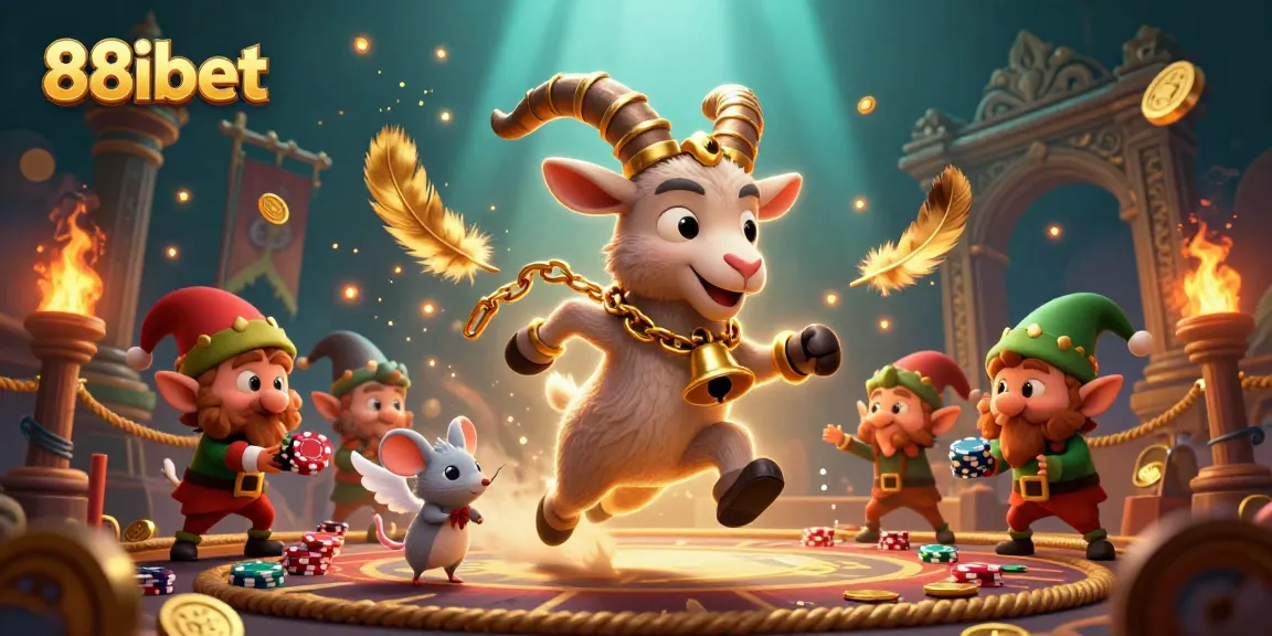 Experience the excitement of 88ibet with a festive casino scene featuring Krampus and mischievous elves.