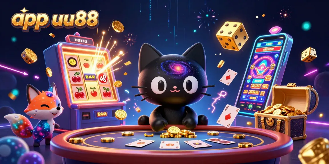 Experience the excitement of app uu88 with vibrant casino elements and animated characters.