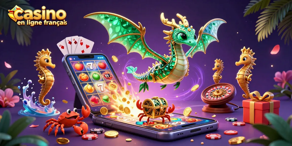 Découvrez l'univers du casino en ligne français avec un dragon marin et des jeux captivants.