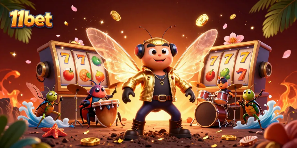 Engage in thrilling 11bet action with a vibrant 3D casino illustration showcasing dynamic characters and symbols.