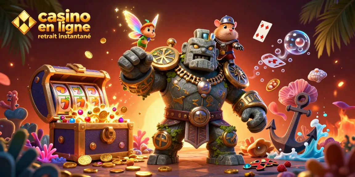 Affrontez la magie des jeux avec casino en ligne retrait instantané et un golem protecteur animé.