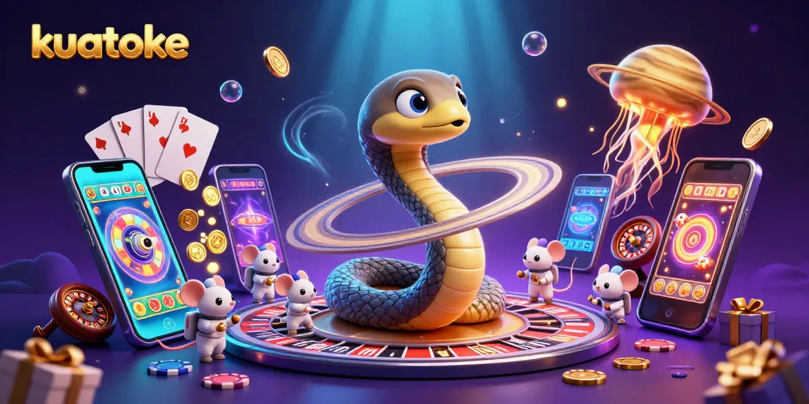 Place bets confidently with kuatoke in a cosmic casino scene filled with excitement.