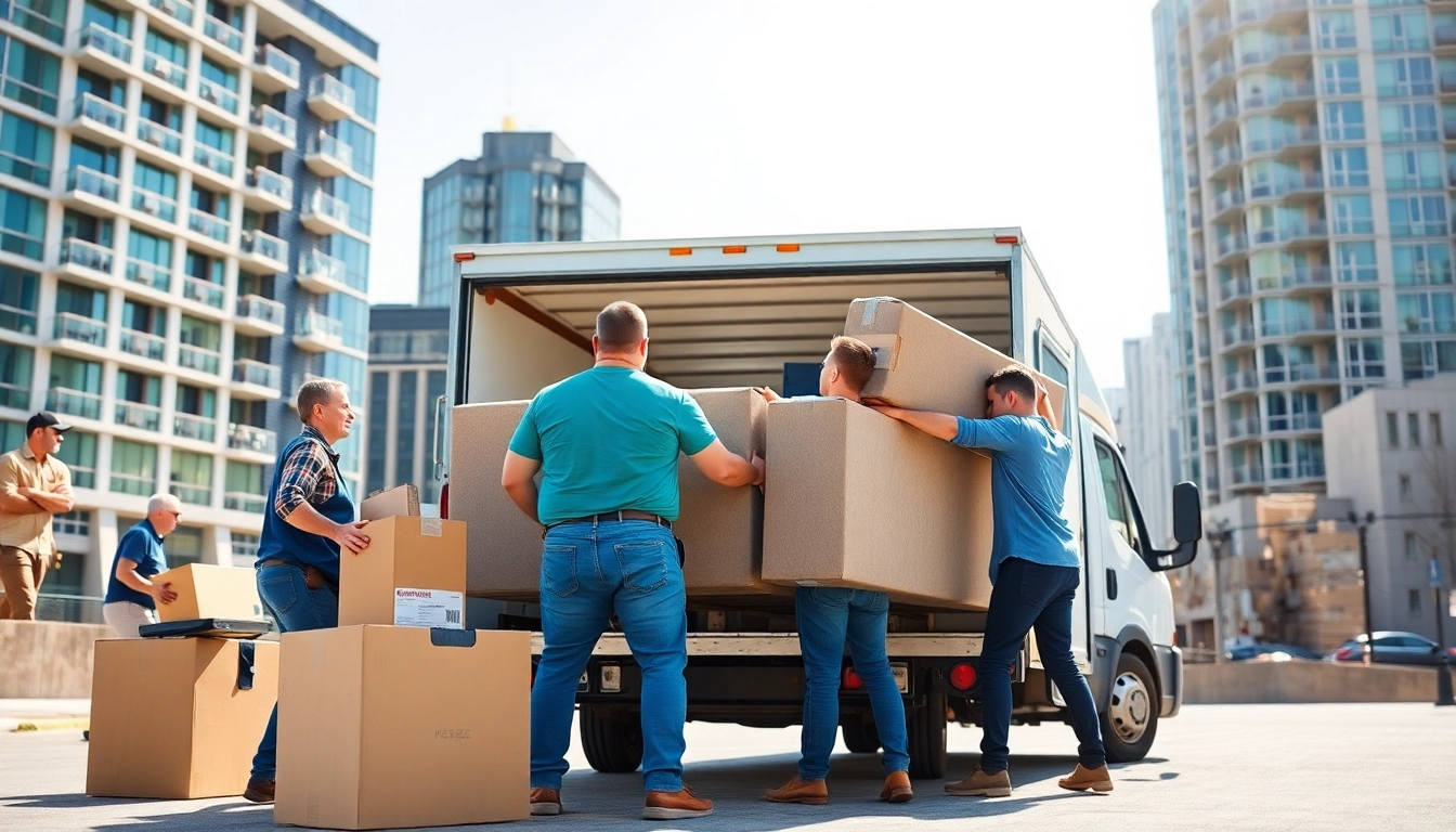Professional movers loading furniture into a truck showcasing Residential Moving Services efficiency and care.