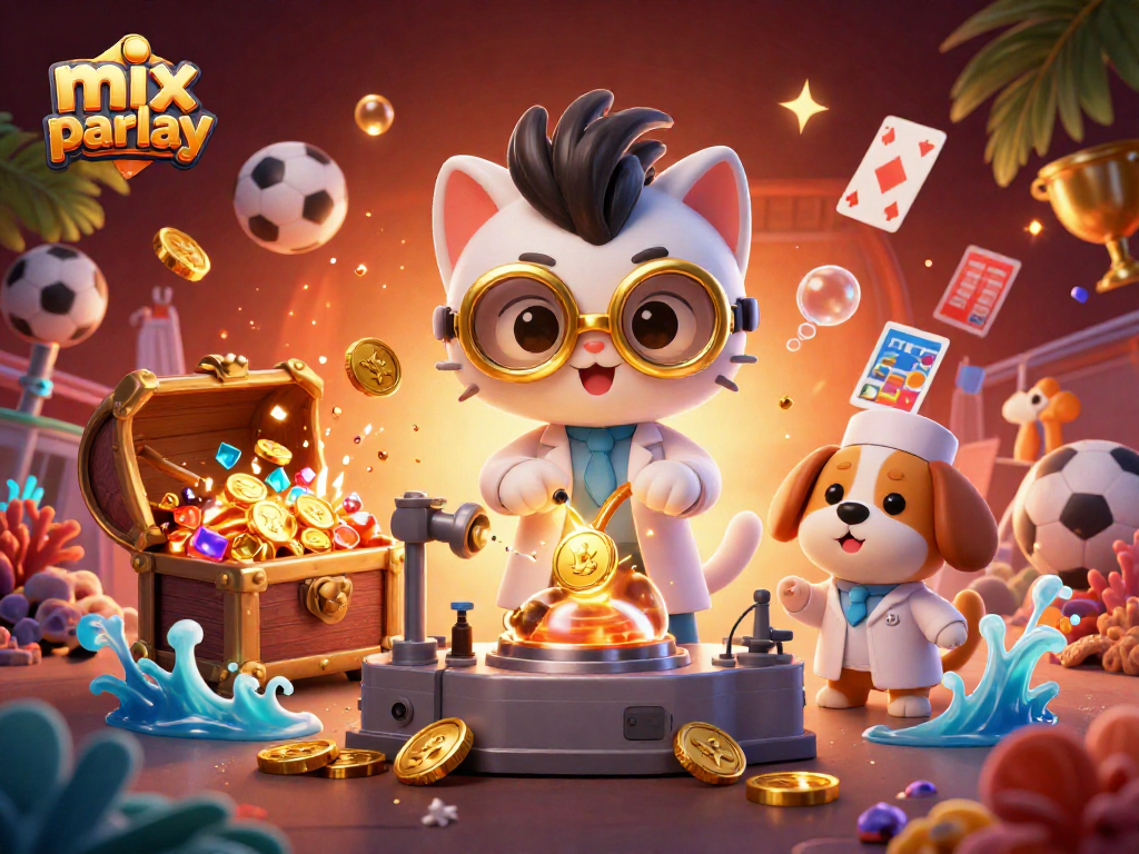 Engage in mix parlay betting with animated scenes of excitement and sports action