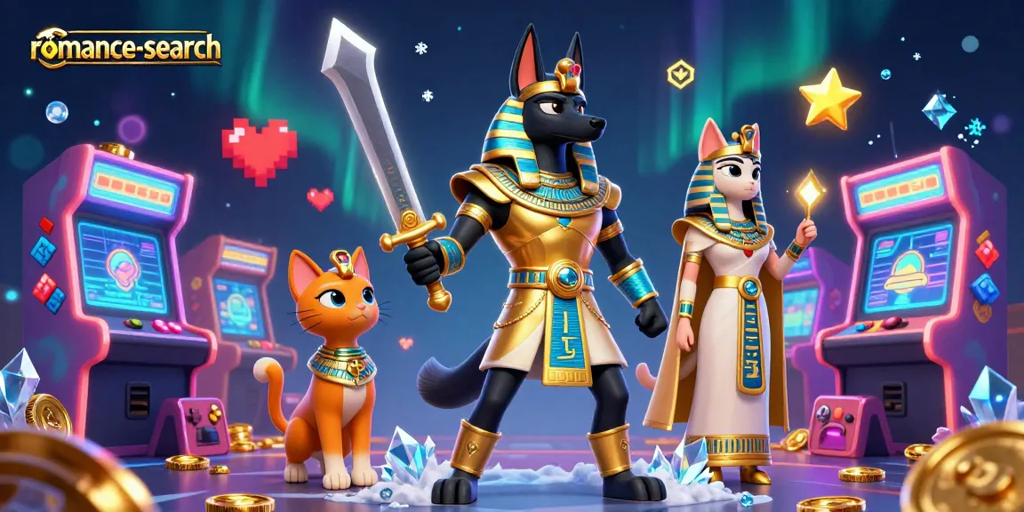 Engage with romance-search in an epic 3D casino adventure featuring Anubis and Bastet.