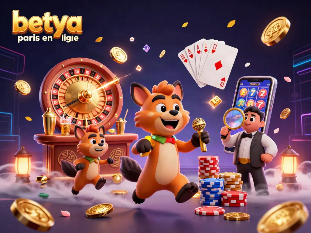 Experience thrilling bets at betya paris en ligne with lively hyenas in a vibrant casino atmosphere.