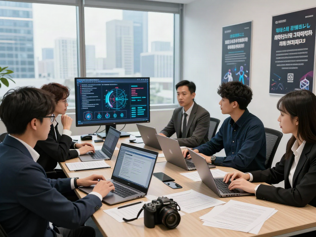Trustworthy analysts collaborating on 먹튀스팟 검증사이트 verification strategies in a professional setting.