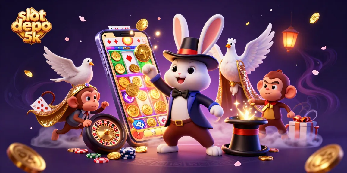Mainkan slot depo 5k dengan pesona kartun dan elemen kasino menarik yang memikat perhatian.