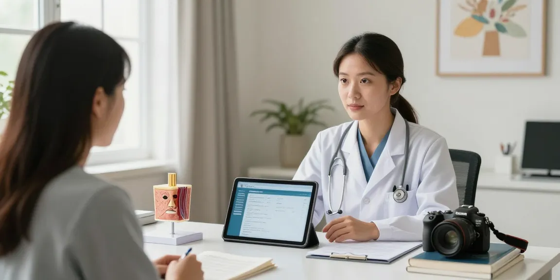 Consultation sur l'avis Cortitron avec un professionnel de la santé, ambiance accueillante.