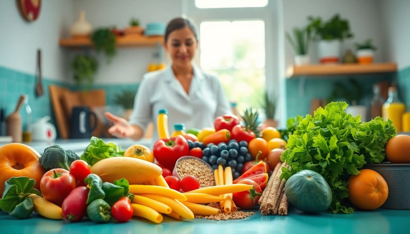 Vibrant display of healthy foods for an effective Weight Loss Diet on a kitchen counter.