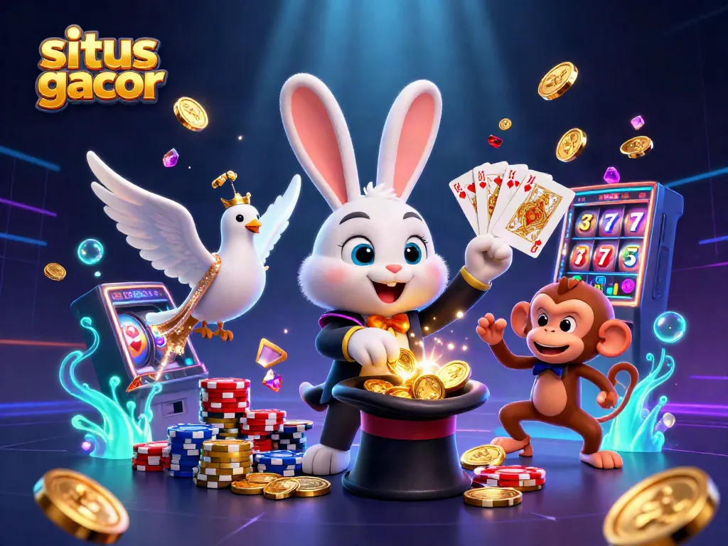 Mencoba peruntungannya di situs slot gacor dengan karakter hewan menggemaskan, koin emas bertebaran di sekitar mereka