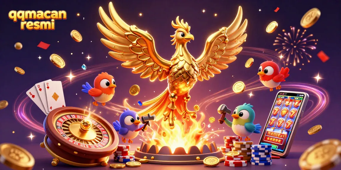 Experience the thrilling atmosphere of qqmacan resmi slot games with golden phoenix and dynamic casino elements.