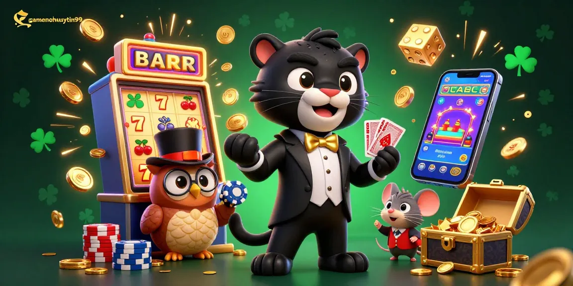 Engage with gamenohuuytin99 in a vibrant casino atmosphere featuring dynamic characters and exciting gaming elements.