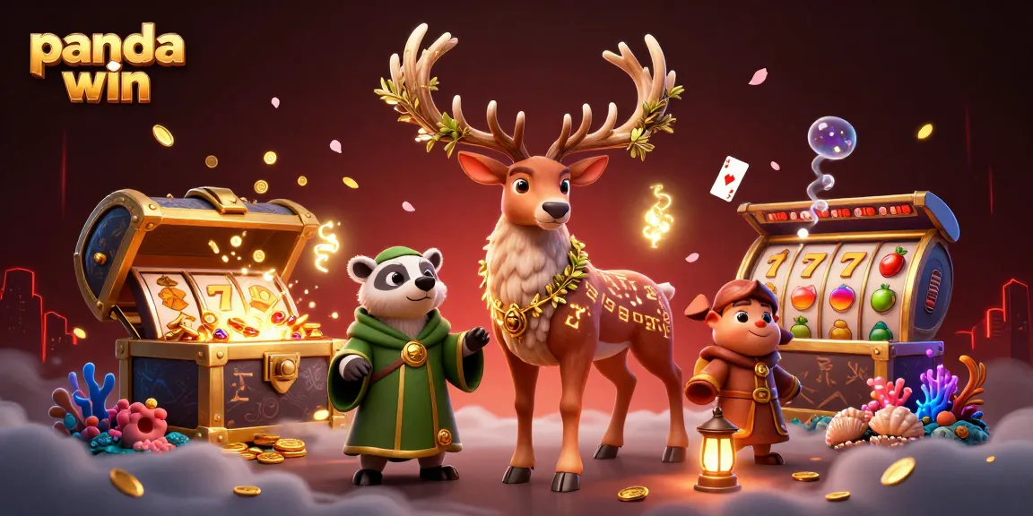 Experience the thrill of panda win with vibrant casino elements and vivid characters.