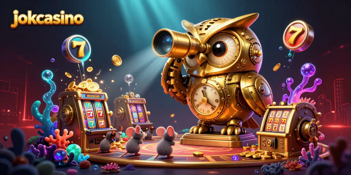 Experience vibrant excitement at jokacasino with an 3D illustration of whimsical gambling elements.