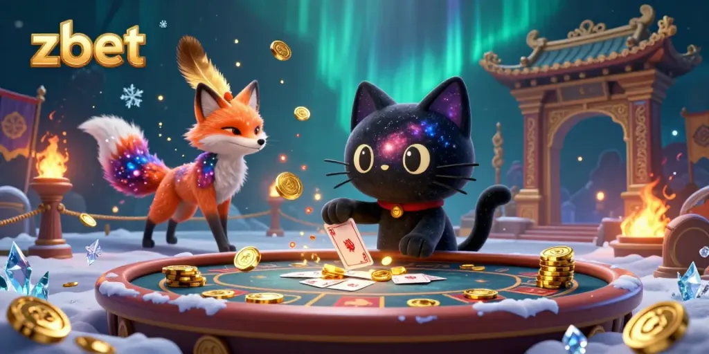Engage with zbet's dynamic cosmic casino world featuring animated characters and vibrant effects.