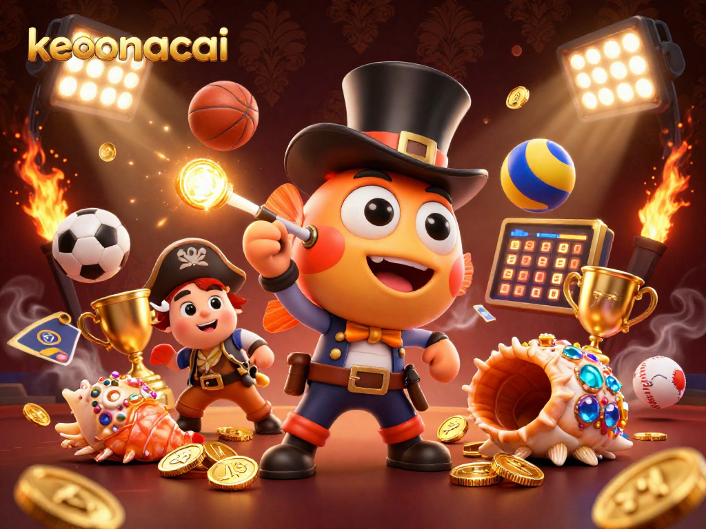 Win big with keonhacai as the anglerfish lures golden coins amid exciting sports bets.