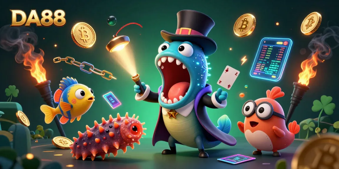 Experience DA88's thrilling magic act with vibrant crypto elements and deep-sea characters.