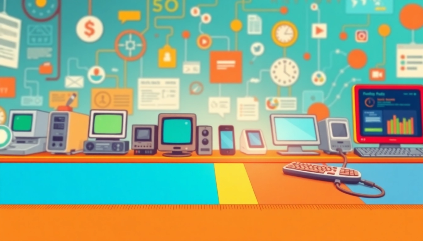 Explore internet history through a vibrant timeline showcasing its evolution.