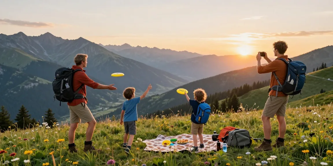 Family adventure at a mountain vista, capturing joy and connection on thatmountainlife.com